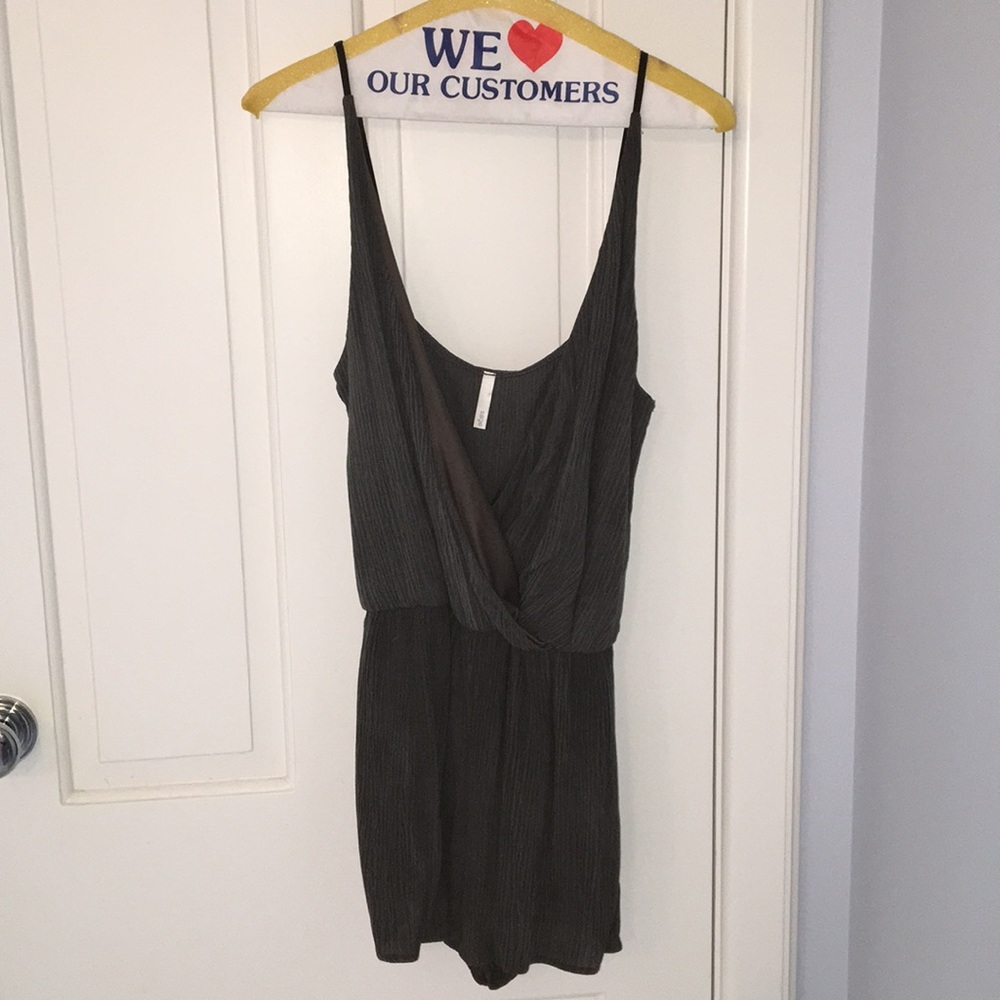 Sage gray romper